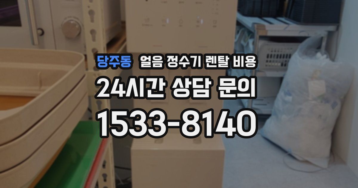 당주동 얼음 정수기 렌탈 비용