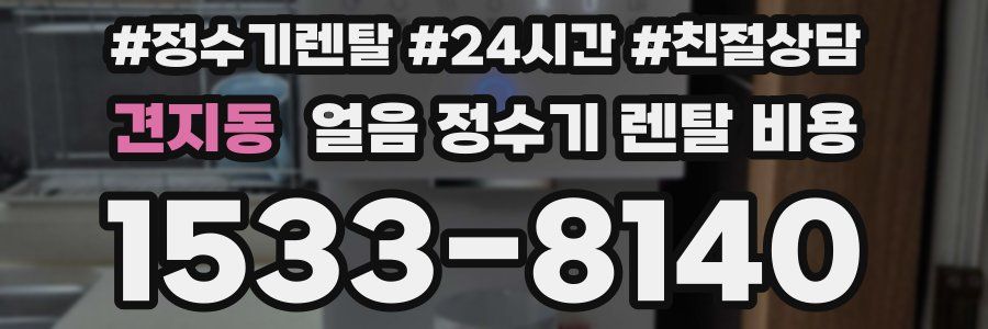 견지동 얼음 정수기 렌탈 비용