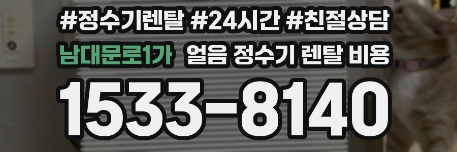 남대문로1가 얼음 정수기 렌탈 비용