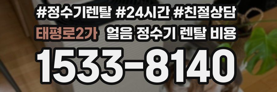 태평로2가 얼음 정수기 렌탈 비용