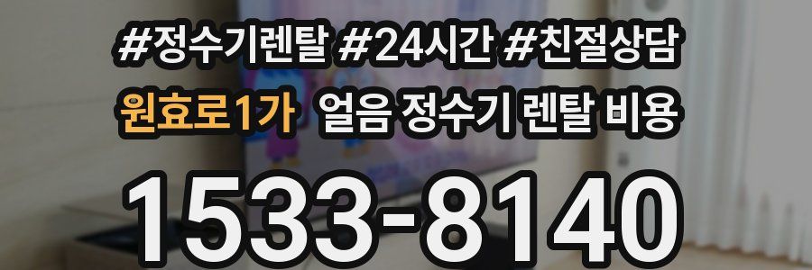 원효로1가 얼음 정수기 렌탈 비용