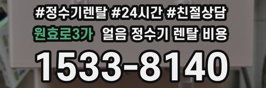 원효로3가 얼음 정수기 렌탈 비용