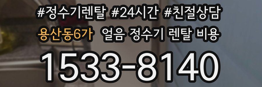 용산동6가 얼음 정수기 렌탈 비용