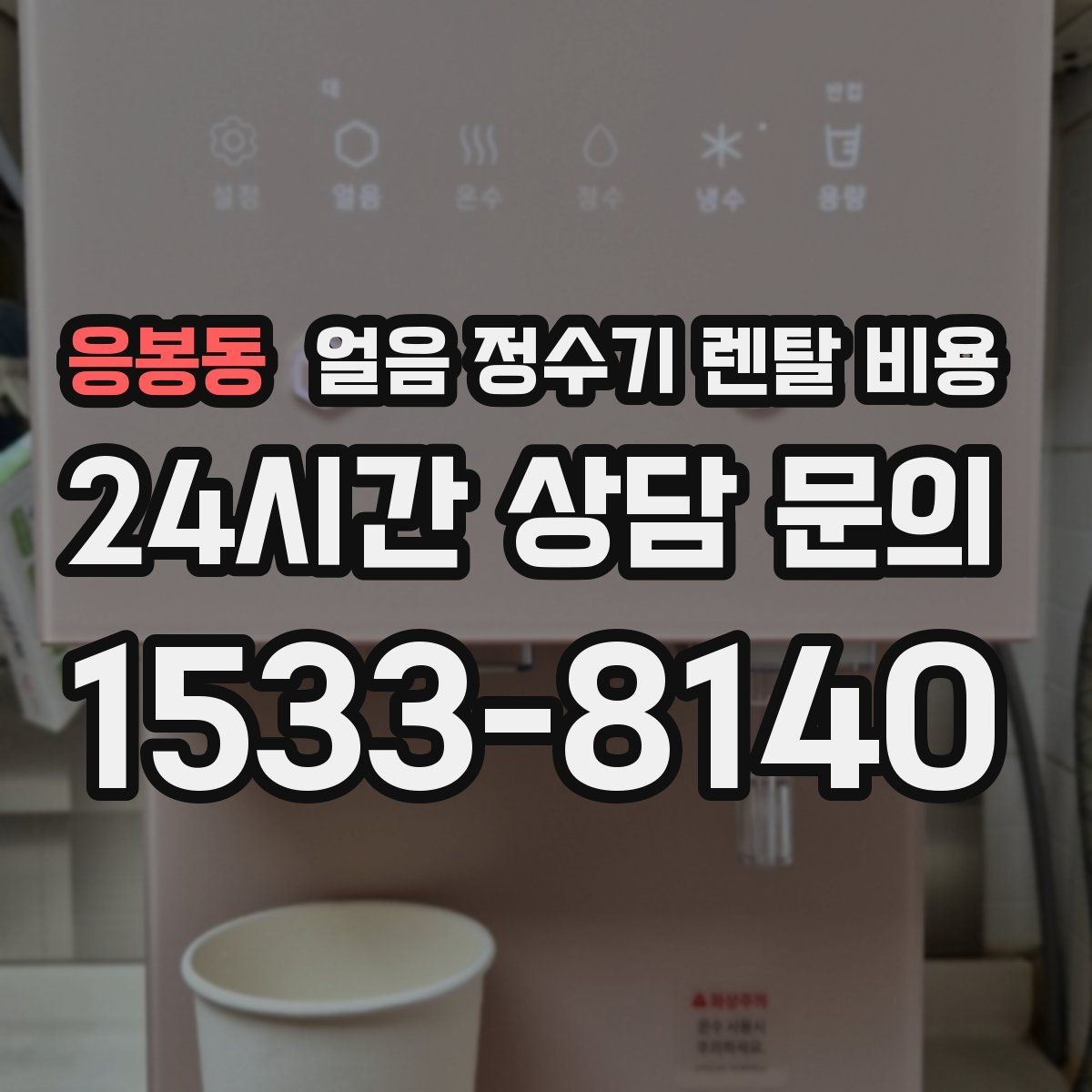 응봉동 얼음 정수기 렌탈 비용 실제로 도움 되는 비교 방법