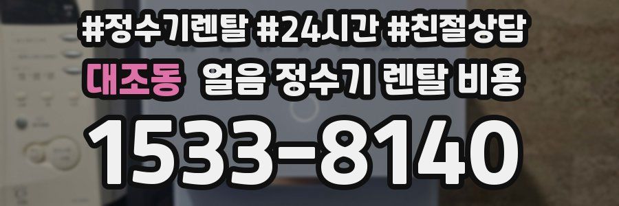 대조동 얼음 정수기 렌탈 비용