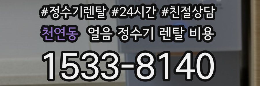천연동 얼음 정수기 렌탈 비용