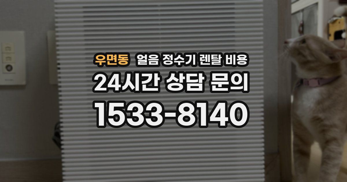 우면동 얼음 정수기 렌탈 비용