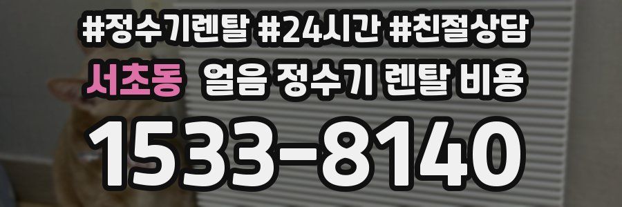 서초동 얼음 정수기 렌탈 비용