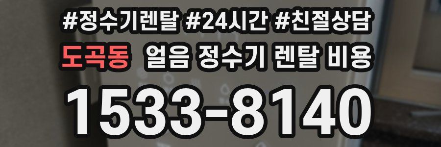 도곡동 얼음 정수기 렌탈 비용