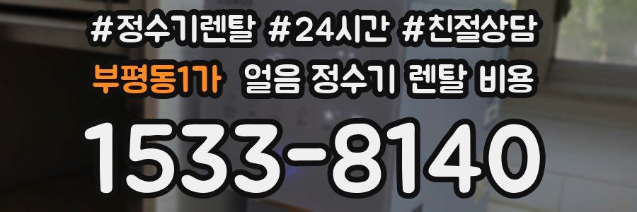 부평동1가 얼음 정수기 렌탈 비용