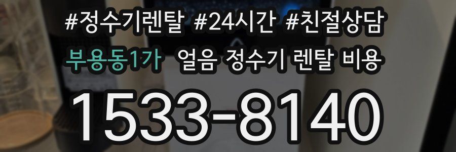 부용동1가 얼음 정수기 렌탈 비용