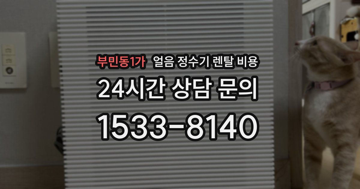 부민동1가 얼음 정수기 렌탈 비용