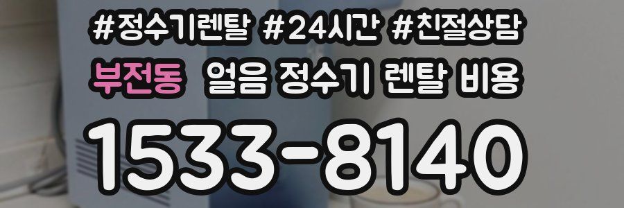 부전동 얼음 정수기 렌탈 비용