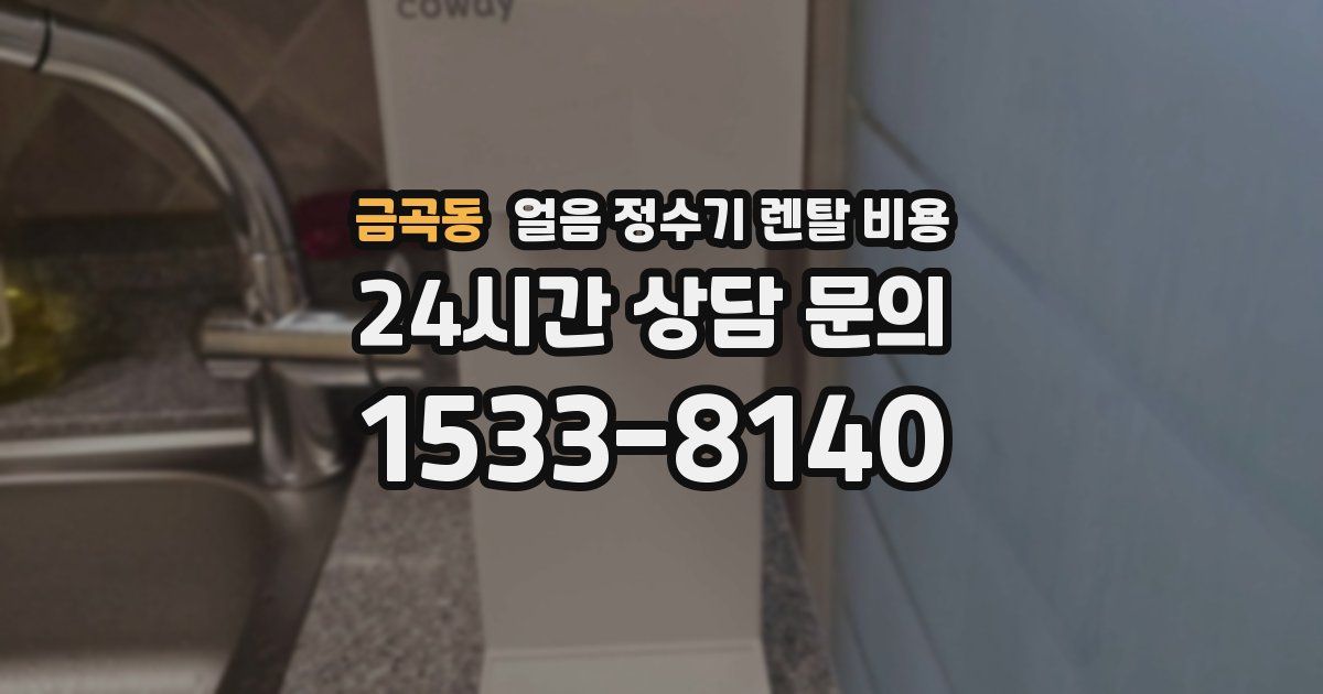 금곡동 얼음 정수기 렌탈 비용