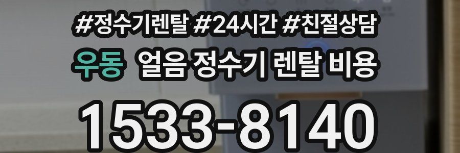 우동 얼음 정수기 렌탈 비용