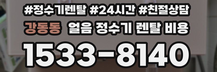 강동동 얼음 정수기 렌탈 비용