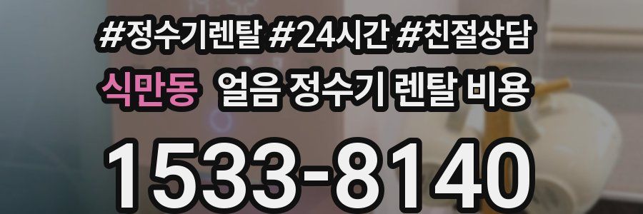 식만동 얼음 정수기 렌탈 비용