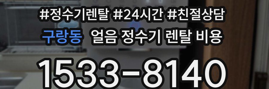 구랑동 얼음 정수기 렌탈 비용