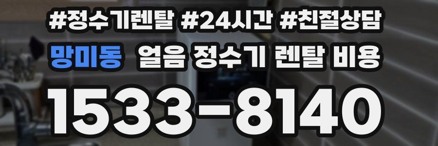 망미동 얼음 정수기 렌탈 비용