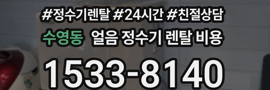 수영동 얼음 정수기 렌탈 비용