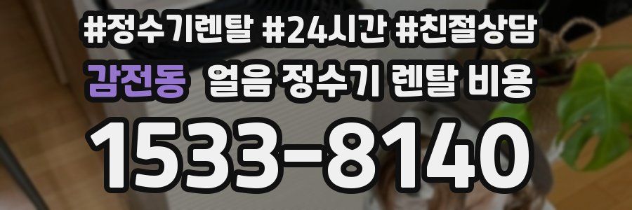 감전동 얼음 정수기 렌탈 비용