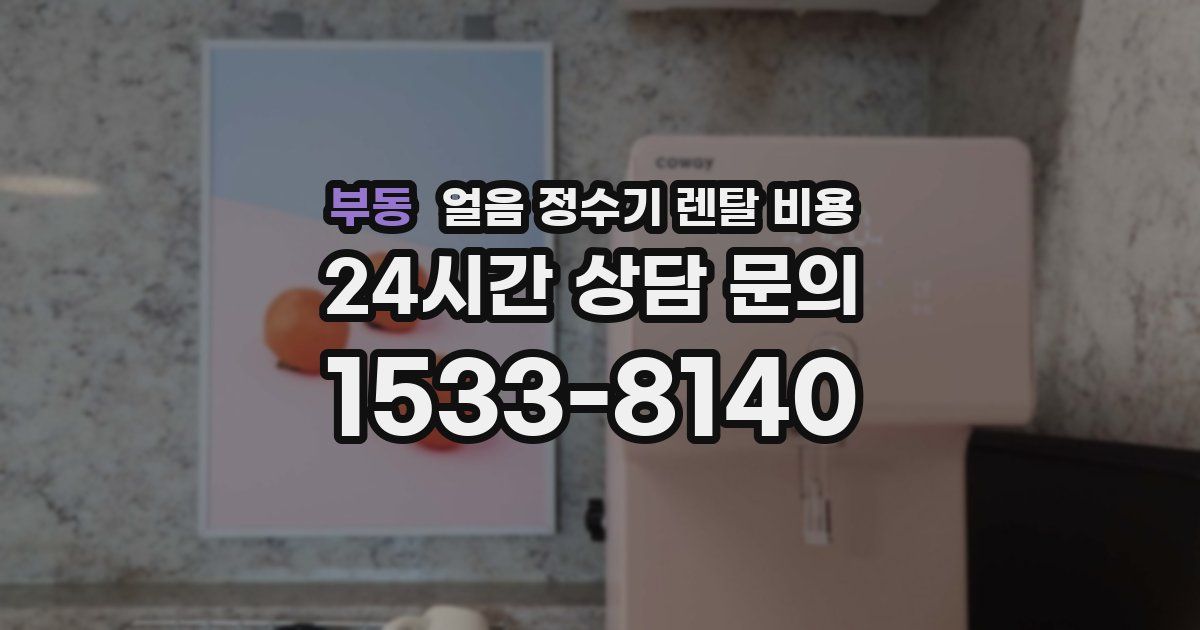 부동 얼음 정수기 렌탈 비용