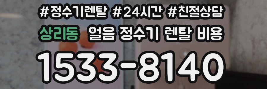 상리동 얼음 정수기 렌탈 비용