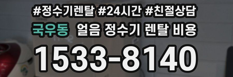 국우동 얼음 정수기 렌탈 비용