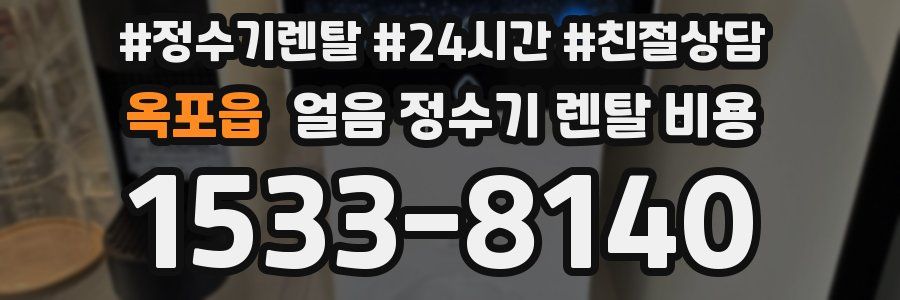 옥포읍 얼음 정수기 렌탈 비용