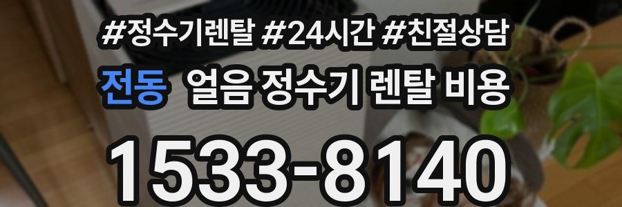 전동 얼음 정수기 렌탈 비용