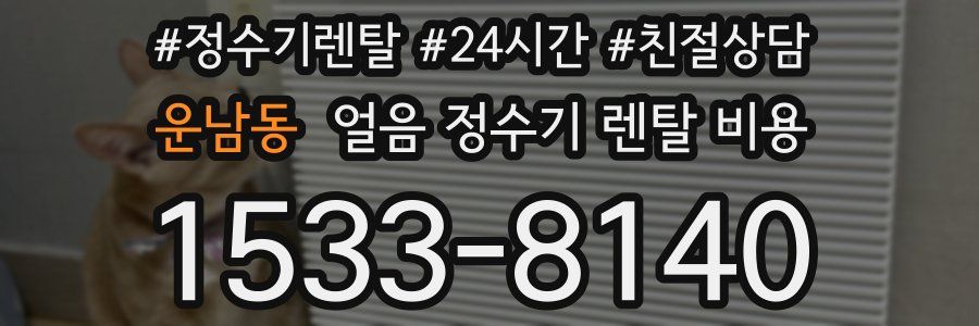 운남동 얼음 정수기 렌탈 비용