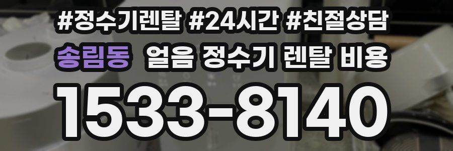 송림동 얼음 정수기 렌탈 비용