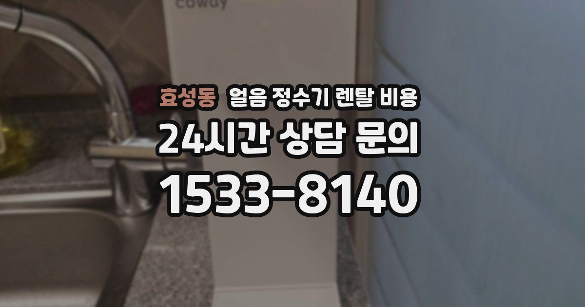 효성동 얼음 정수기 렌탈 비용