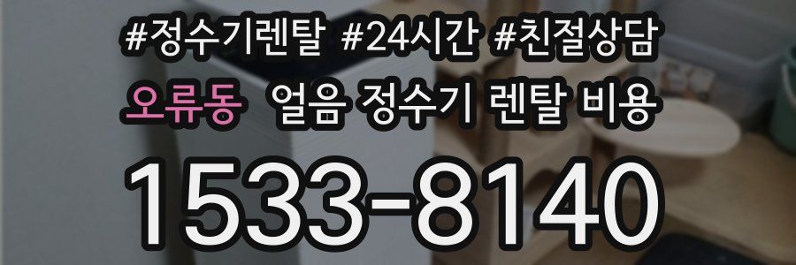오류동 얼음 정수기 렌탈 비용