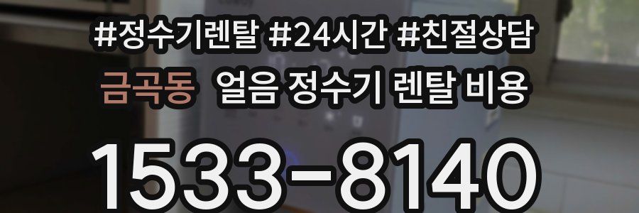 금곡동 얼음 정수기 렌탈 비용