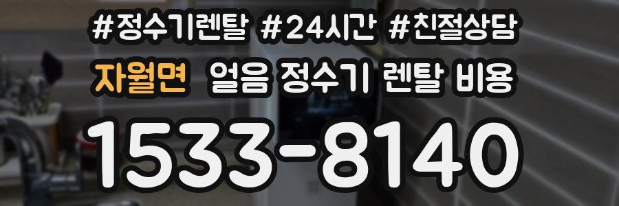 자월면 얼음 정수기 렌탈 비용