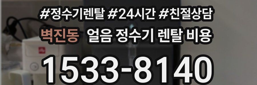 벽진동 얼음 정수기 렌탈 비용