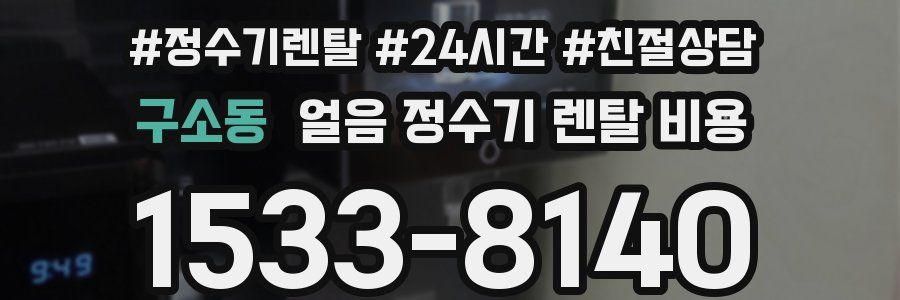 구소동 얼음 정수기 렌탈 비용