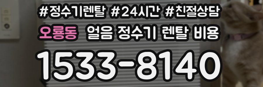 오룡동 얼음 정수기 렌탈 비용