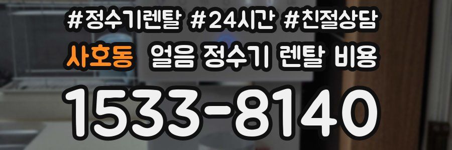 사호동 얼음 정수기 렌탈 비용