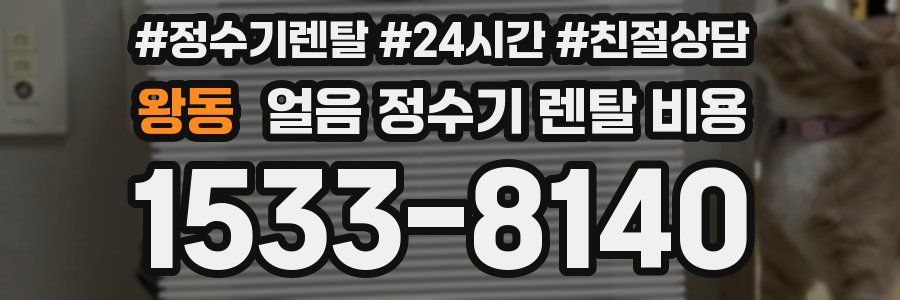 왕동 얼음 정수기 렌탈 비용