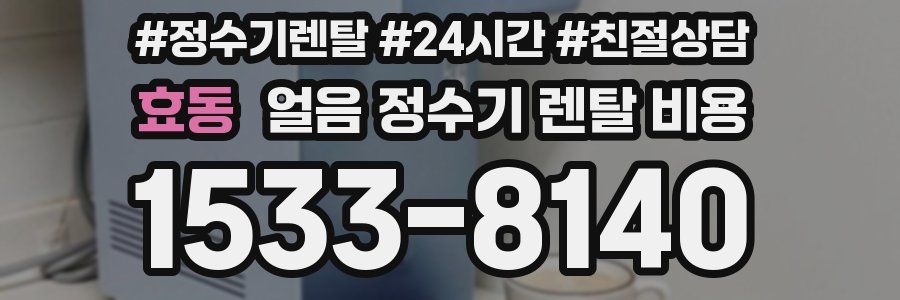 효동 얼음 정수기 렌탈 비용