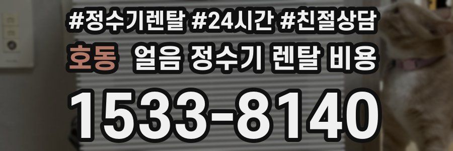 호동 얼음 정수기 렌탈 비용
