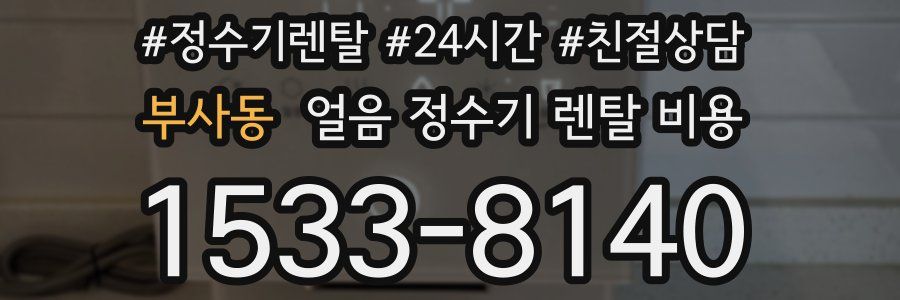 부사동 얼음 정수기 렌탈 비용