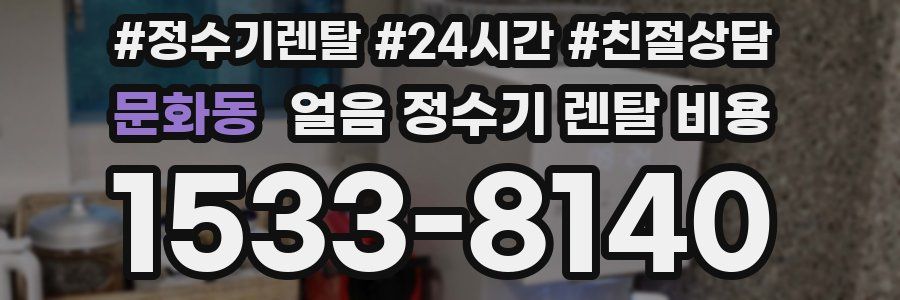 문화동 얼음 정수기 렌탈 비용