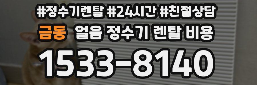 금동 얼음 정수기 렌탈 비용