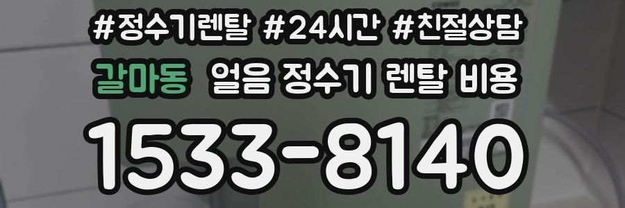 갈마동 얼음 정수기 렌탈 비용