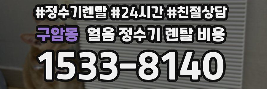 구암동 얼음 정수기 렌탈 비용