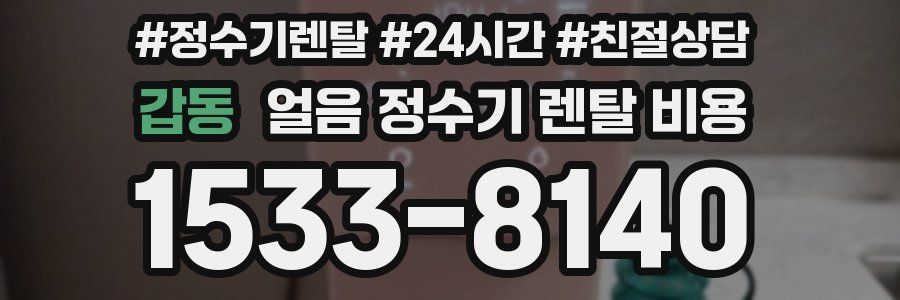 갑동 얼음 정수기 렌탈 비용