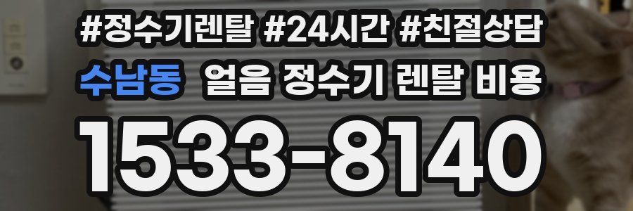 수남동 얼음 정수기 렌탈 비용